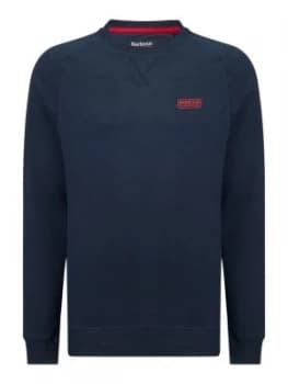 Image of Mens Barbour Essential Crew Neck Sweat Blue