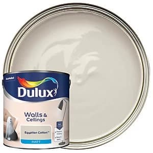 Image of Dulux Walls & Ceilings Egyptian Cotton Matt Emulsion Paint 2.5L