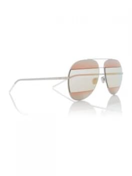 Image of Dior Sunglasses Gold Pink DIORSPLIT1 CD000681 pilot sunglasses Gold