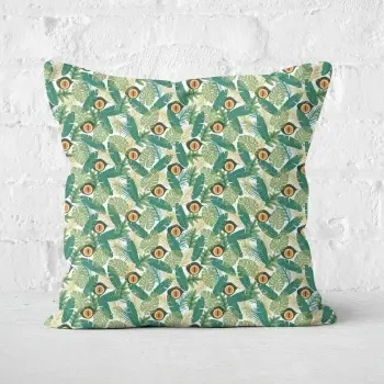 Image of Green Jurassic Park Square Cushion 40x40cm - 60x60cm - Soft Touch