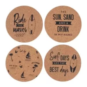 Image of Surf's Up Nautical Cork Coaster Set