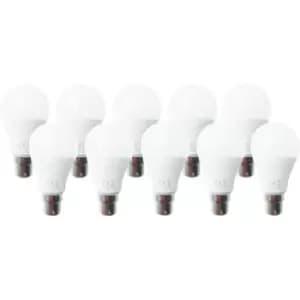Image of 10W LED Ball Bulb B22 Daylight 6500K (Pack of 10)