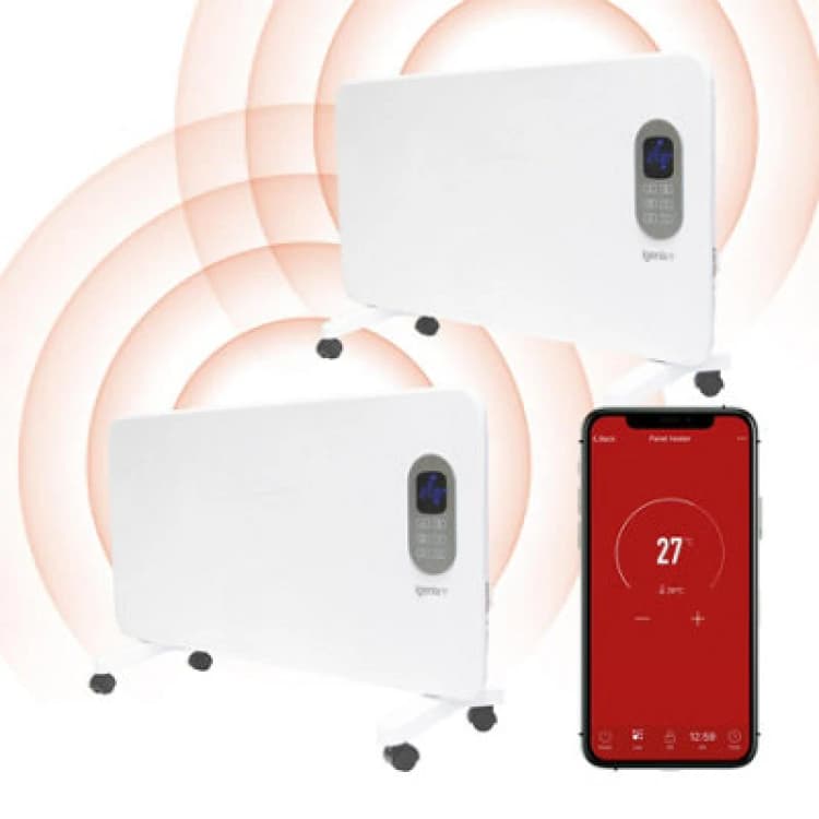 Image of Igenix Smart Electric Panel Heater (Pack of 2) White unisex