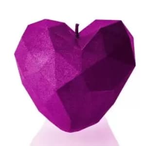 Image of Heart Low Poly Candle – Metallic Pink