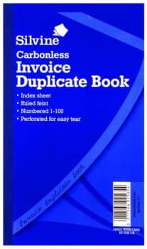 Image of Silvine C/less Dup Inv Book Ruled PK6
