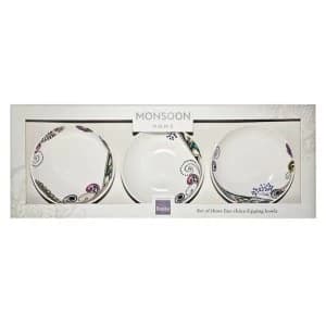 Image of Denby Monsoon Cosmic Set Of 3 Dipping Bowls