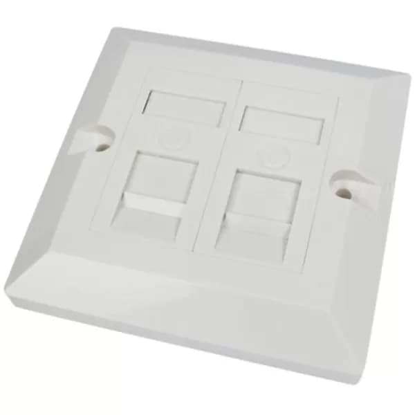 Image of Cables Direct CAT6 DUAL PORT FPLATE+2 X MODULES