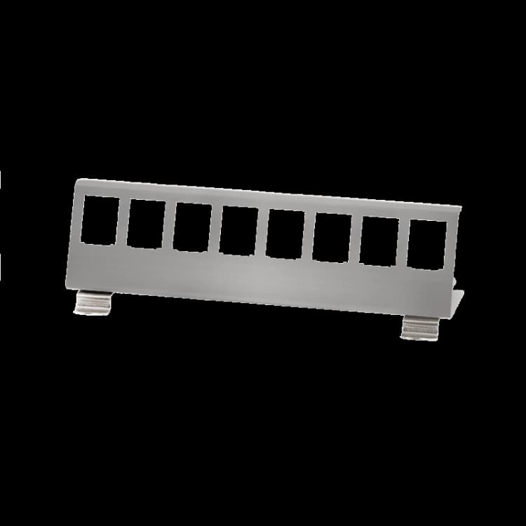 Image of LogiLink DIN rail holder for 8 keystone modules. stainless steel