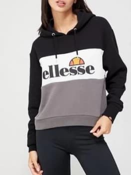Image of Ellesse Heritage Allesandro Crop Hoodie - Black, Size 8, Women
