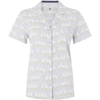Image of Maison De Nimes Gaggle of geese collar revere PJ top - Blue