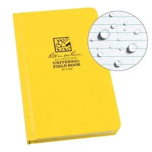 Image of Rite In The Rain Waterproof Fabrikoid Unisex Outdoor Bound Book 4 x 7" Yellow