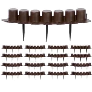Image of 2 x Lawn Edge Bed Frame Set Brown 8,1m