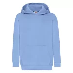 Image of Fruit Of The Loom Childrens Unisex Hooded Sweatshirt / Hoodie (9-11) (Sky Blue)