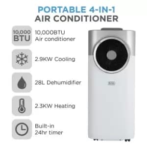 Image of Black and Decker BXAC40009GB 10000BTU 4 In1 Portable Air Conditioner