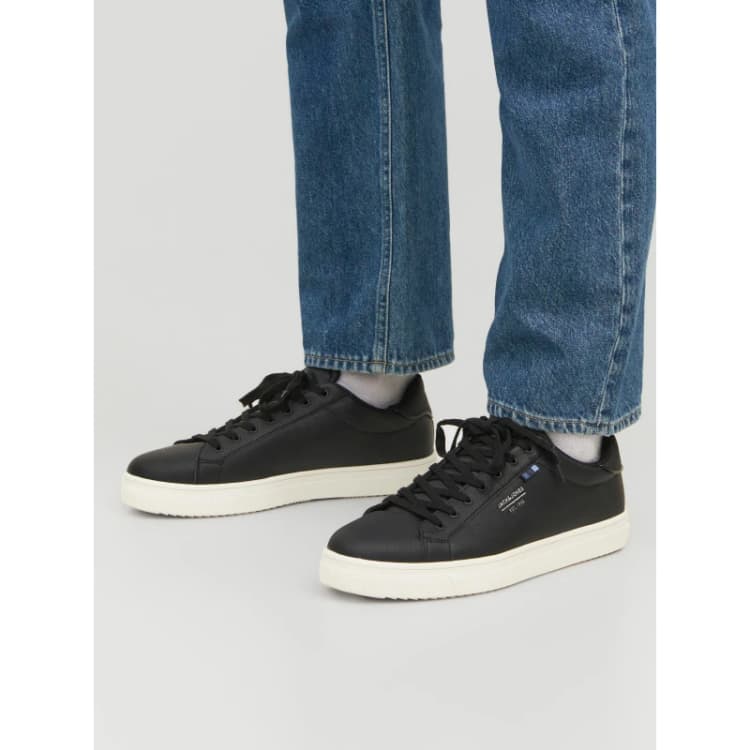 Image of jack & jones Jack & Jones Bale PU Trainer - Black Anthracite - JACK & JONES - Size: 11 Anthracite Male 11 SD80505