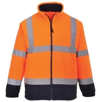 Image of F301ONRL - sz L Hi-Vis Two Tone Fleece - Orange/Navy - Portwest