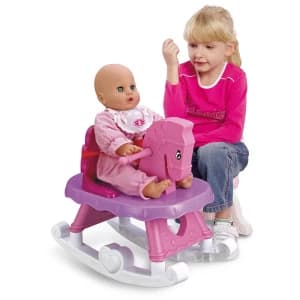 Image of Charles Bentley Children s Toy Baby Doll Rocking Horse With Music Melody