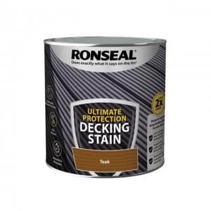 Image of Ronseal Ultimate Protection Decking Stain Rich Teak 2.5 litre