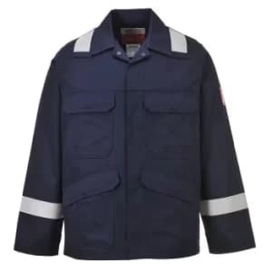 Image of Biz Flame Mens Flame Resistant Jacket Navy 2XL