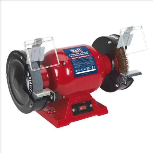 Image of Genuine SEALEY BG150XLW/98 Bench Grinder Ø150mm with Wire Wheel 370W/230V