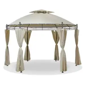 Image of Suntime Alicante 3.5m Steel Ecru Round Gazebo