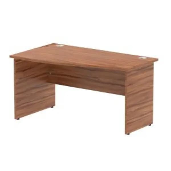 Image of Impulse 1400600 Left Hand Panel End Leg Wave Desk Walnut MI003012 DYNMI003012