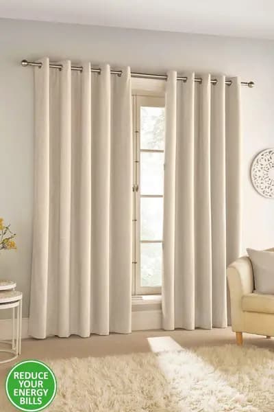 Image of Savoy Blackout Eyelet Curtain Blush 117 x 137cm OH14303