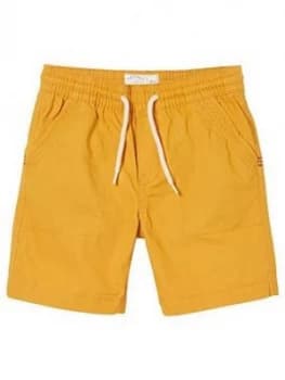 Image of Fat Face Boys Studland Elasticated Shorts - Yellow, Size 4-5 Years