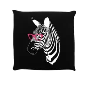 Image of Grindstore Clever Stripes Cushion (One Size) (Black)