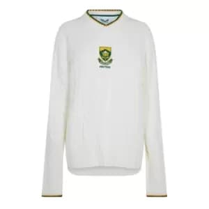 Image of Castore Africa Knitted Cricket Sweatshirt - White
