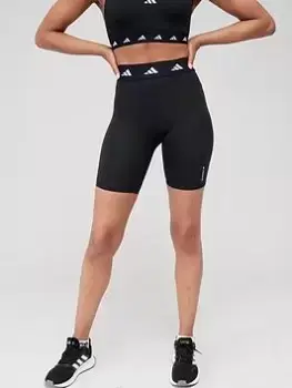 Image of adidas Tech-Fit Bike Short Tights - Black, Size XS, Women
