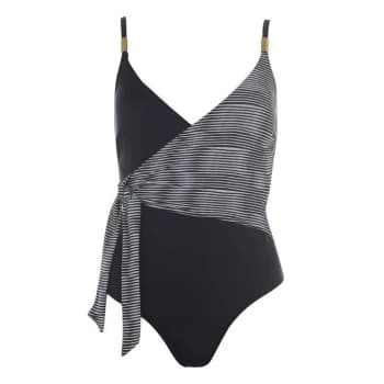 Image of Biba Biba Monochrome Wrap Swimsuit - Black