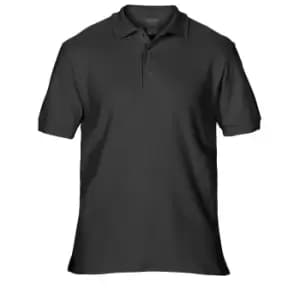 Image of Gildan Mens Premium Cotton Sport Double Pique Polo Shirt (S) (Black)