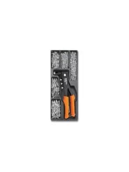 Image of Beta Tools T281 250mm Riveting Pliers & 400pc Aluminium Rivet Set for Roller Cab