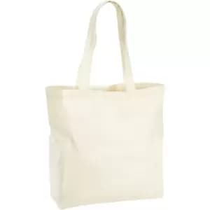 Image of Westford Mill Maxi Recycled Cotton Tote Bag (One Size) (Natural)