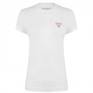 Image of Guess Guess Chest Logo T Shirt - True White