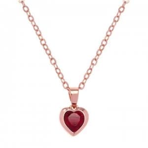 Image of Ted Baker HANNELA Crystal Heart Pendant - Rose Gold- Siam