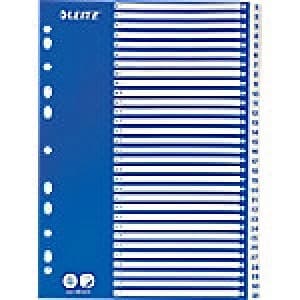 Image of Leitz Index Tabs 12526001 A4 White 31 tabs universal polypropylene 1 to 31