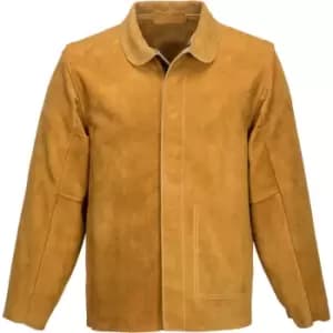 Image of Portwest SW34 Leather Welding Jacket Tan L