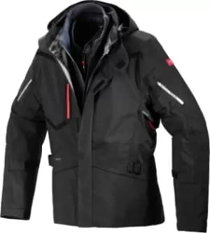 Image of Spidi Mission-T H2Out Step-InArmor Motorcycle Textile Jacket, black, Size XL, black, Size XL