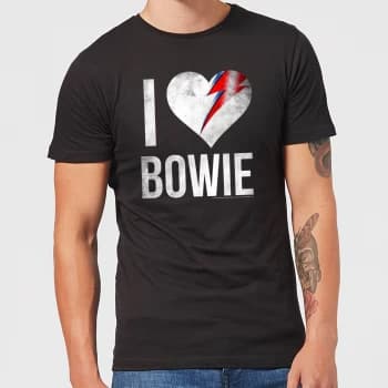 Image of David Bowie I Love Bowie Mens T-Shirt - Black - 3XL - Black