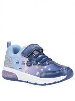 Image of Geox Girls Frozen Spaceclub Trainer, Blue, Size 1 Older