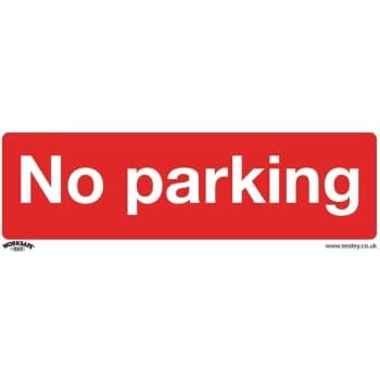 Image of SS16V10 Prohibition Safety Sign - No Parking - Self-Adhesive Vinyl - Pack of 10 - Sealey