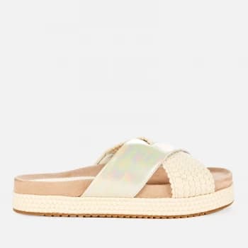 Image of TOMS Womens Paloma Cross Front Sandals - Silver Iridescent - UK 8