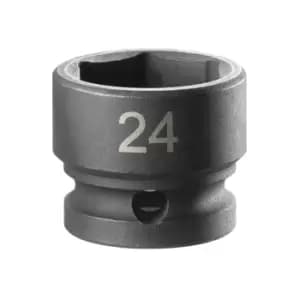 Image of Facom 6-POINT Stubby Impact Socket 1/2in Drive 24mm NSS.24A