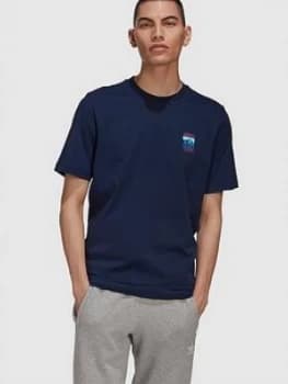 Image of adidas Originals Originals Adiplore 2.0 Graphic T-Shirt - Navy, Size 2XL, Men