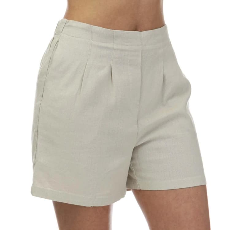 Image of Vero Moda Jesmilo Linen Blend Shorts - Beige Beige 8