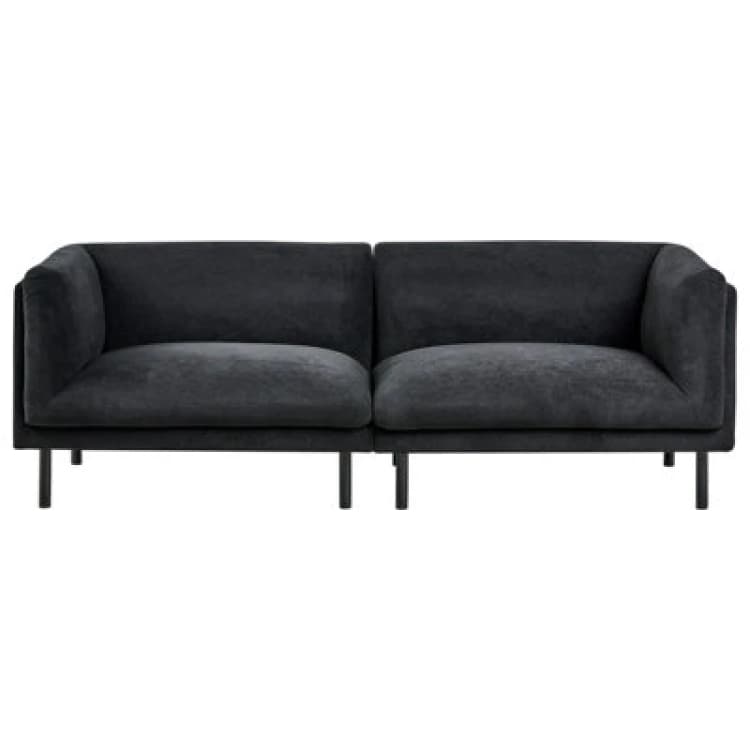 Image of Beliani Sofa 3 Seater Vorgod Fabric Black