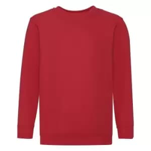 Image of Fruit Of The Loom Childrens Unisex Set In Sleeve Sweatshirt (7-8) (Red)