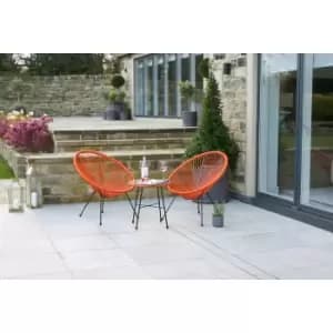 Image of Rio 2 Seater Garden Bistro Set - Orange